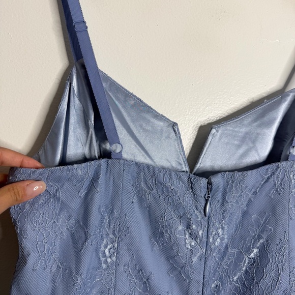 NWT City Chic Serena Lace Midi Dress Powder Blue 16 FairyCore Periwinkle - Picture 9 of 9